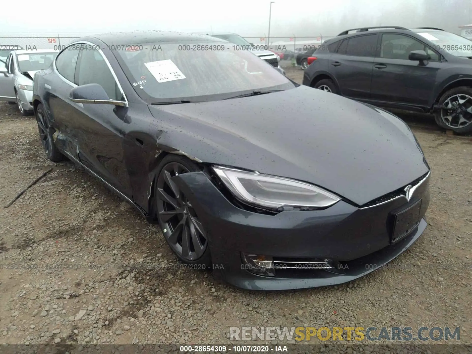 1 fotografías del automóvil dañado 5YJSA1E29LF411327 TESLA MODEL S 2020