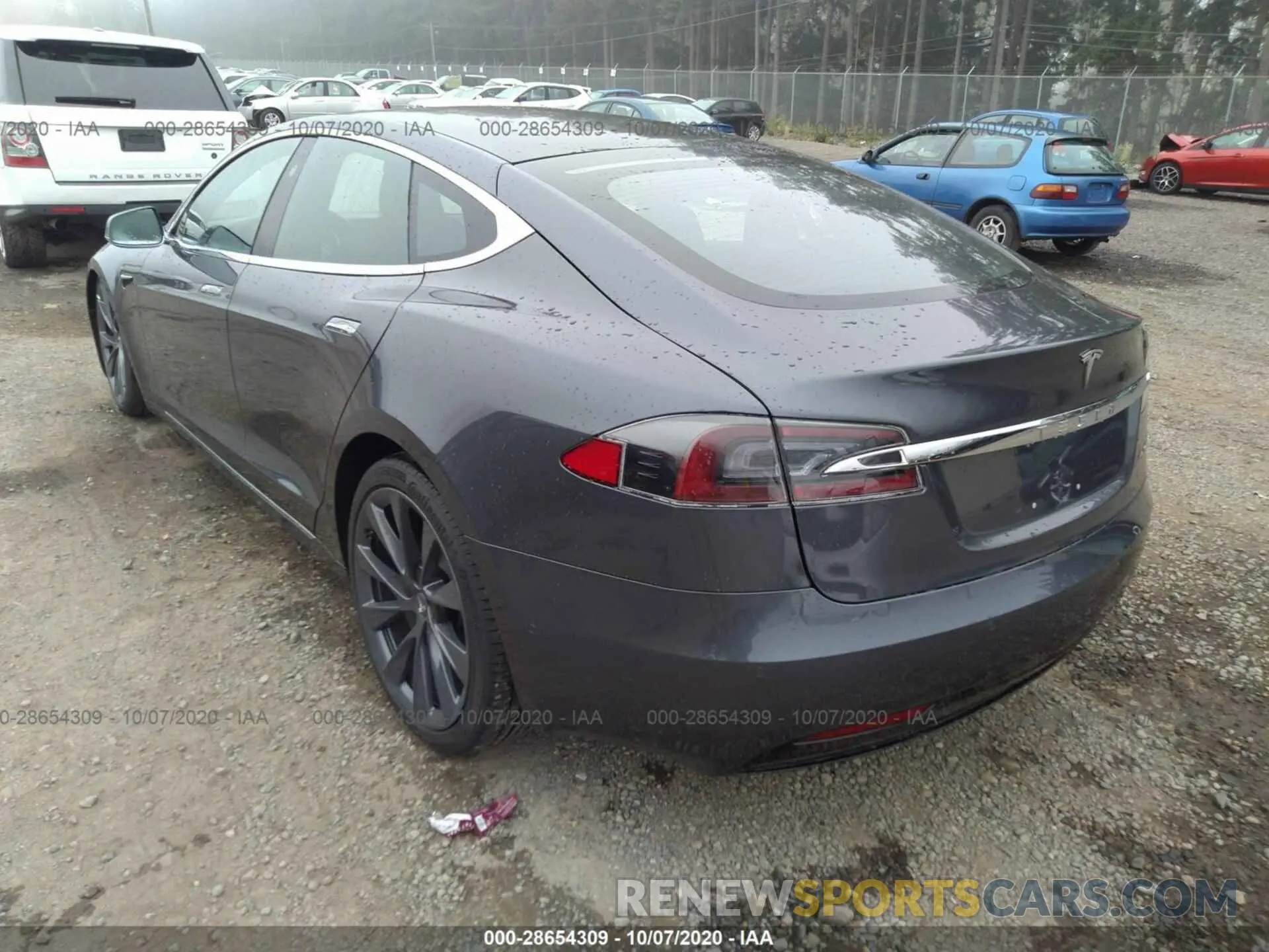 3 fotografías del automóvil dañado 5YJSA1E29LF411327 TESLA MODEL S 2020