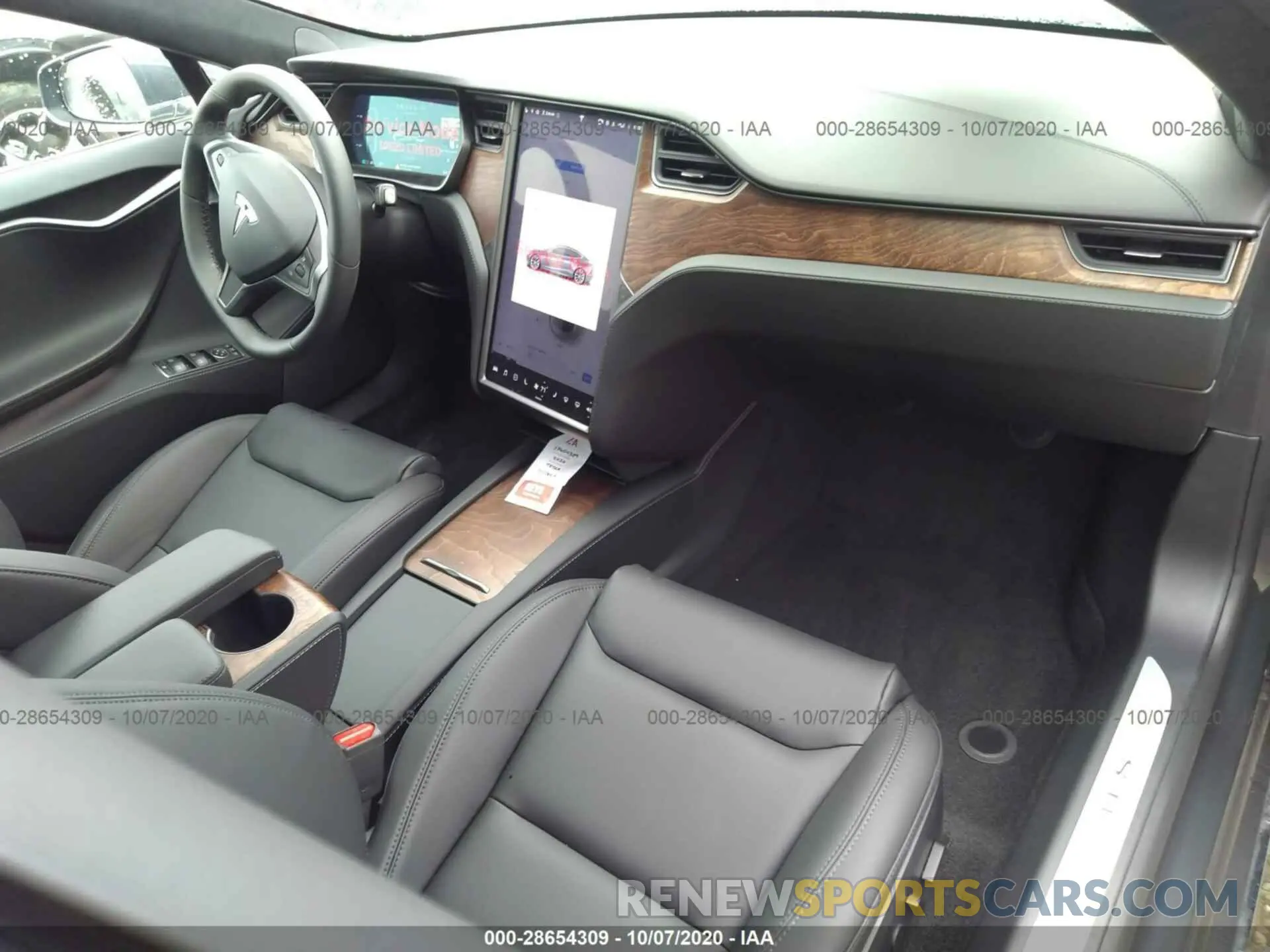 5 fotografías del automóvil dañado 5YJSA1E29LF411327 TESLA MODEL S 2020