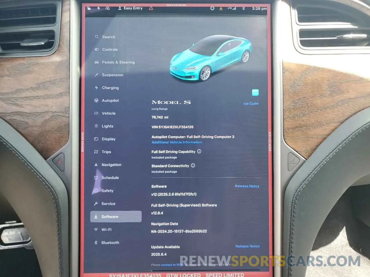 9 fotografías del automóvil dañado 5YJSA1E2XLF354135 TESLA MODEL S 2020