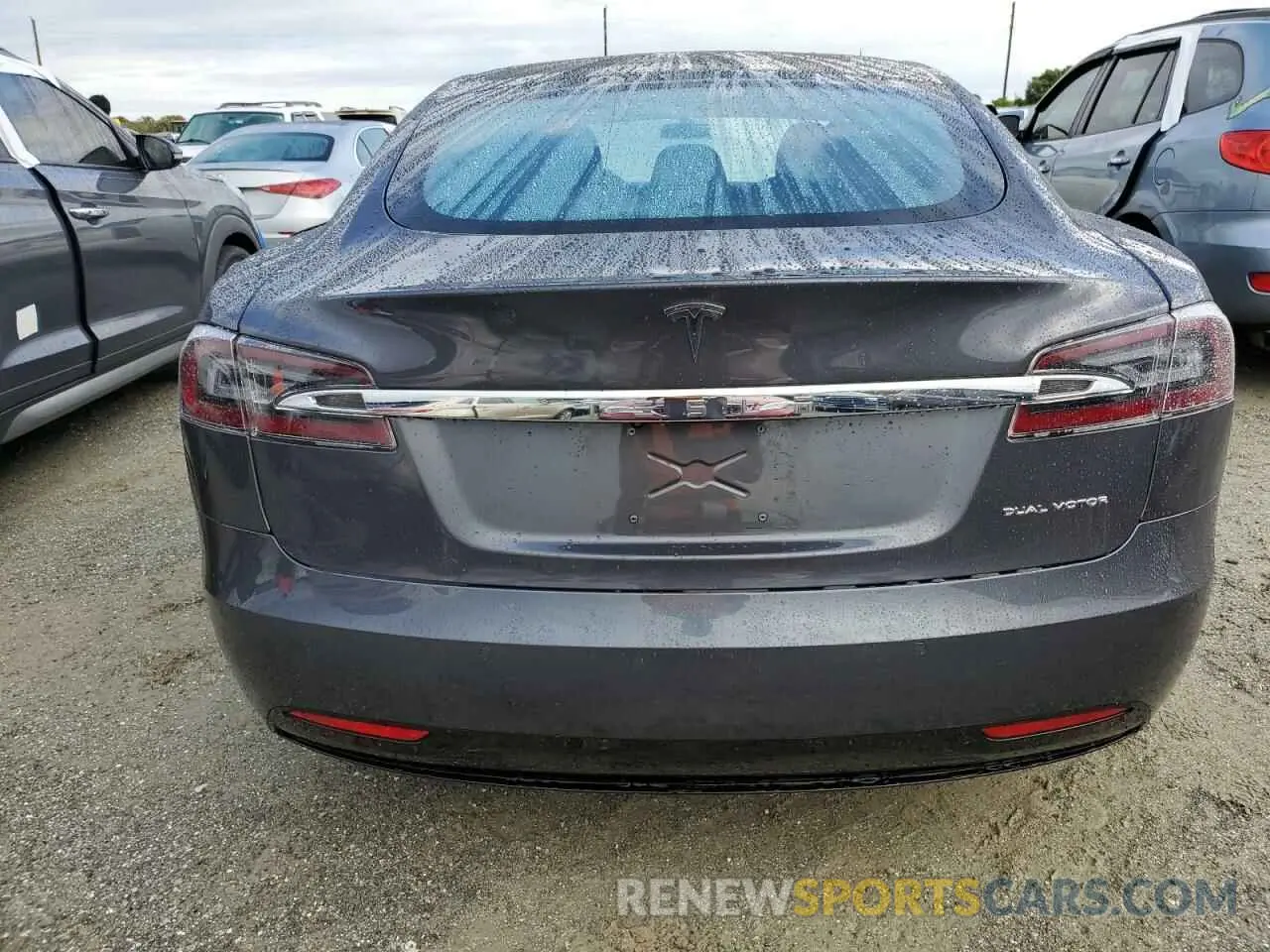 6 fotografías del automóvil dañado 5YJSA1E2XLF413121 TESLA MODEL S 2020