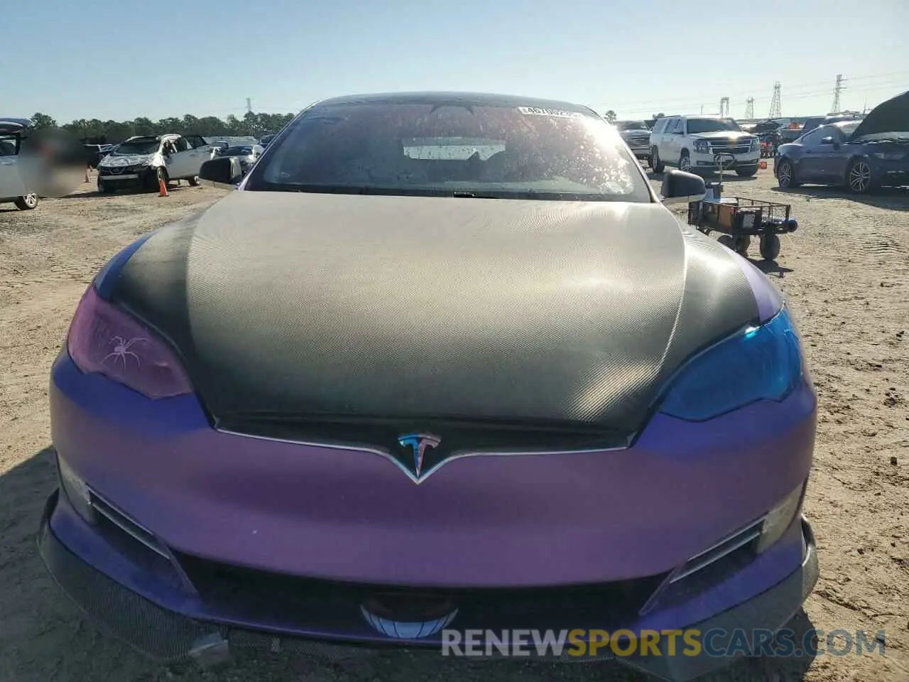 5 fotografías del automóvil dañado 5YJSA1E44LF364189 TESLA MODEL S 2020