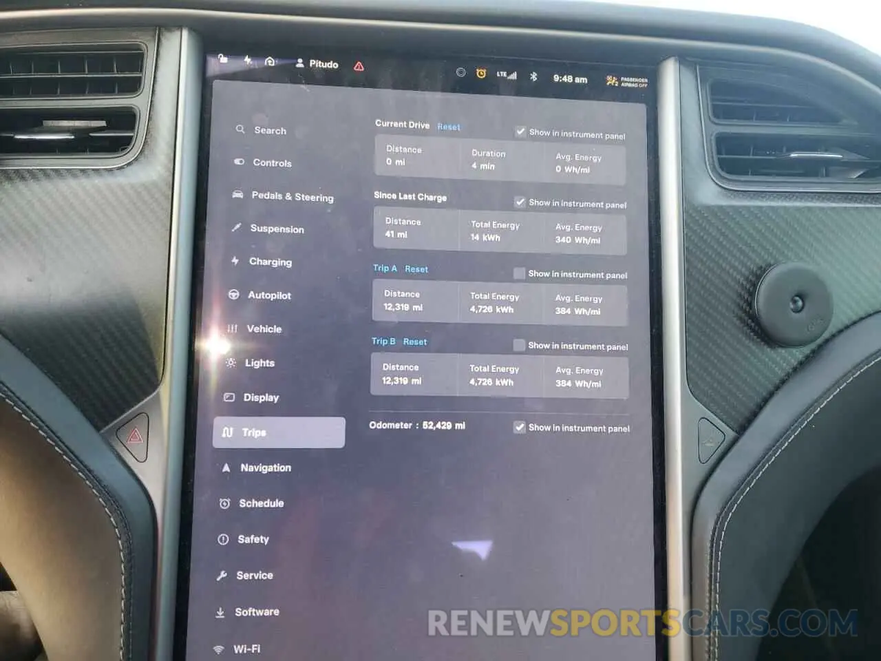 9 fotografías del automóvil dañado 5YJSA1E44LF364189 TESLA MODEL S 2020
