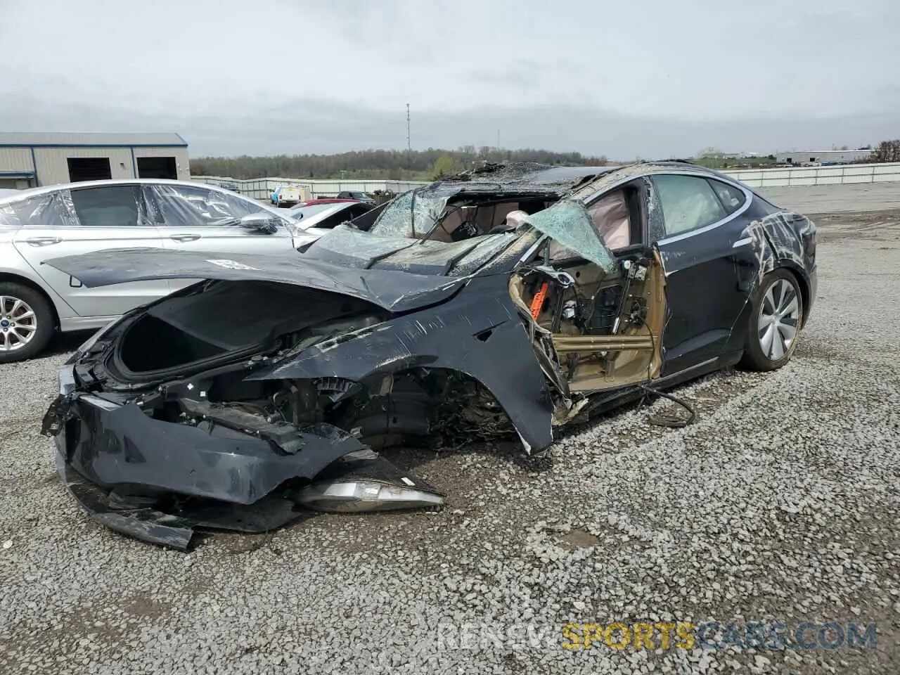 1 fotografías del automóvil dañado 5YJSA1E48LF414933 TESLA MODEL S 2020