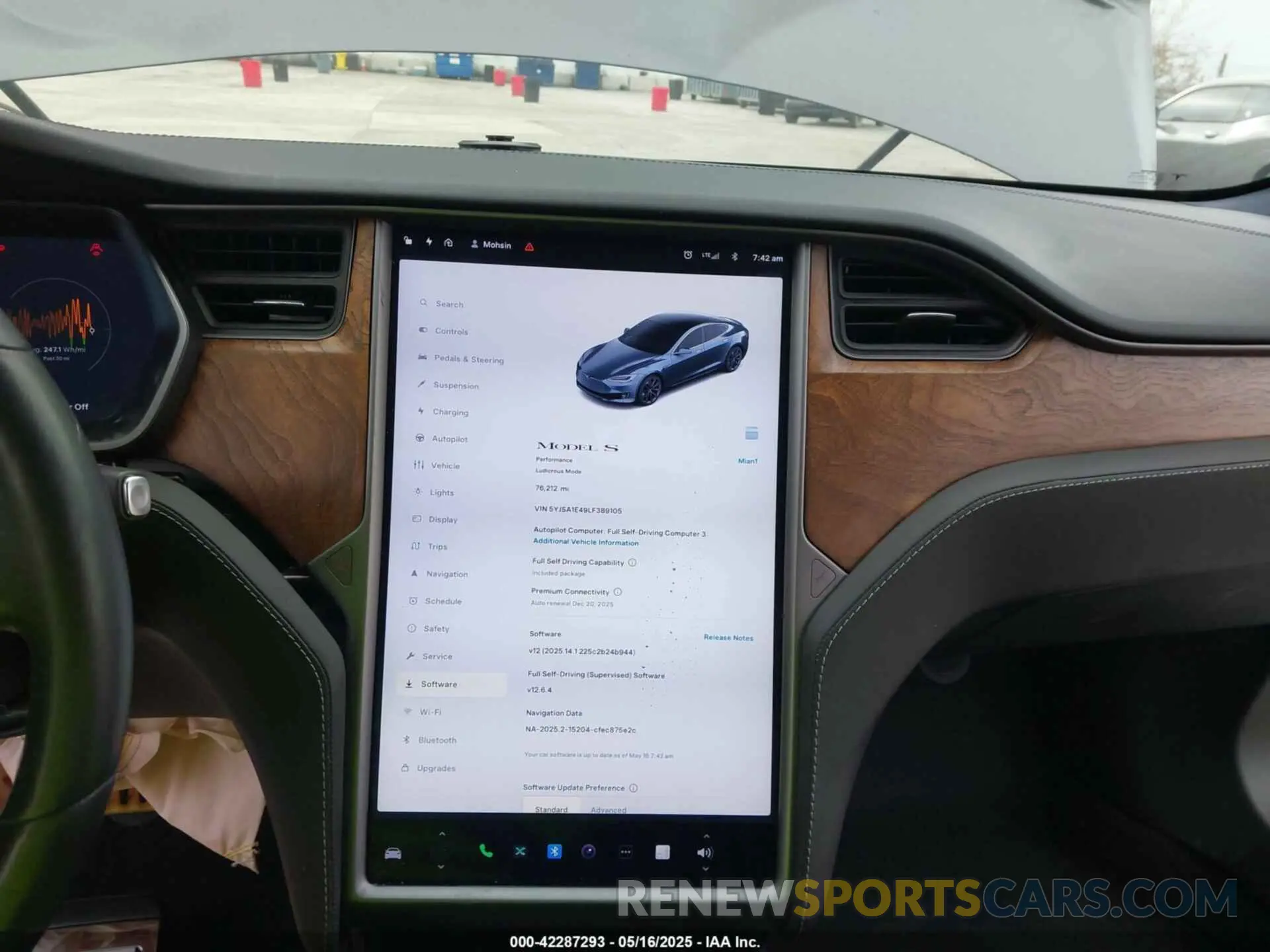 18 fotografías del automóvil dañado 5YJSA1E49LF389105 TESLA MODEL S 2020