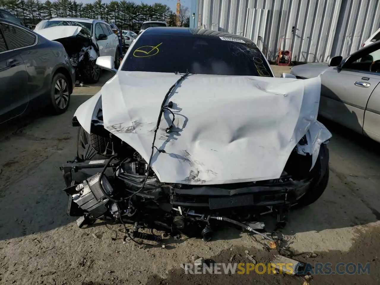 11 fotografías del automóvil dañado 5YJSA1E24MF426884 TESLA MODEL S 2021