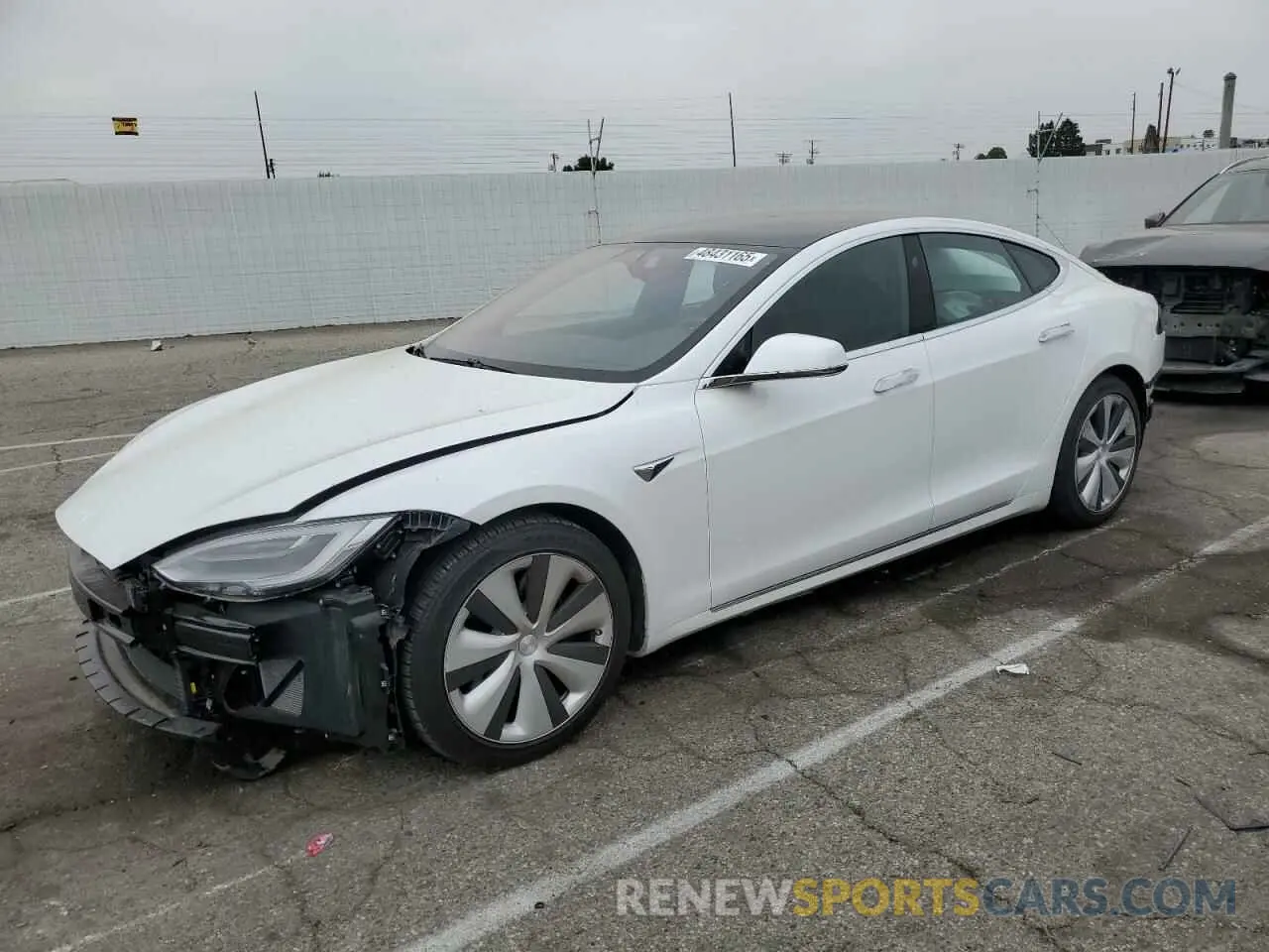 1 fotografías del automóvil dañado 5YJSA1E24MF427775 TESLA MODEL S 2021