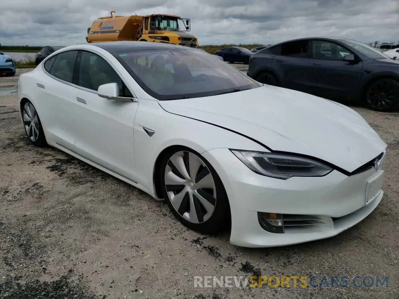 1 fotografías del automóvil dañado 5YJSA1E25MF425940 TESLA MODEL S 2021