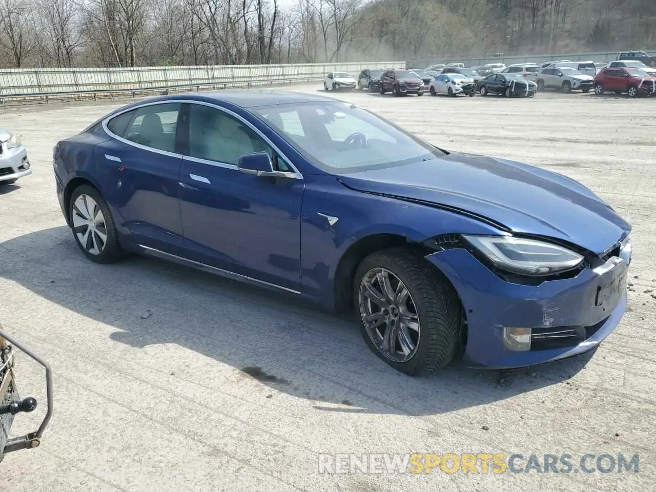 4 fotografías del automóvil dañado 5YJSA1E26MF426210 TESLA MODEL S 2021