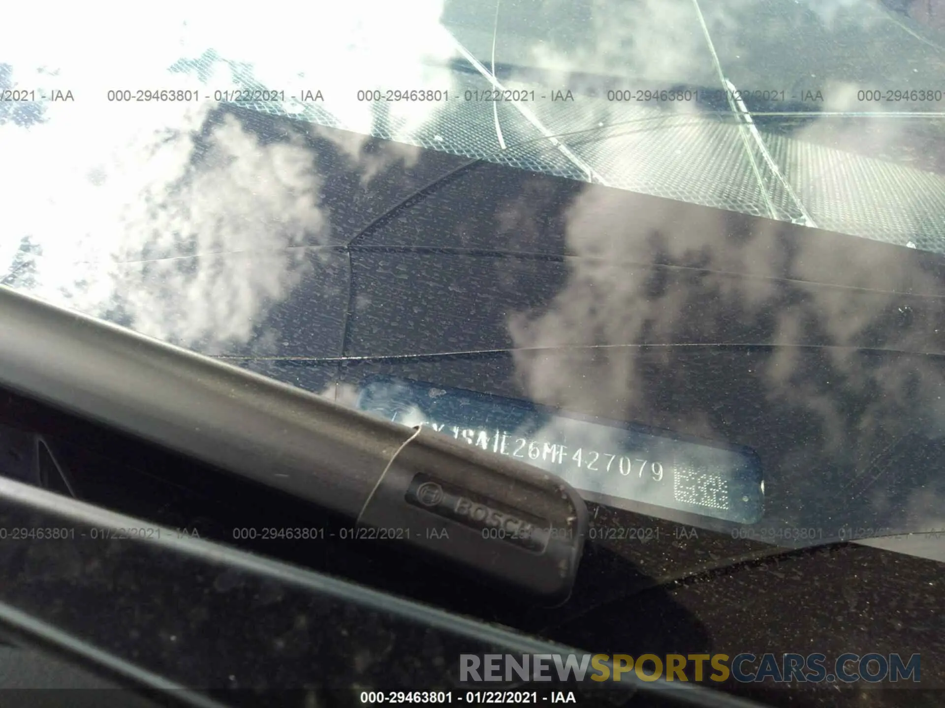 9 fotografías del automóvil dañado 5YJSA1E26MF427079 TESLA MODEL S 2021