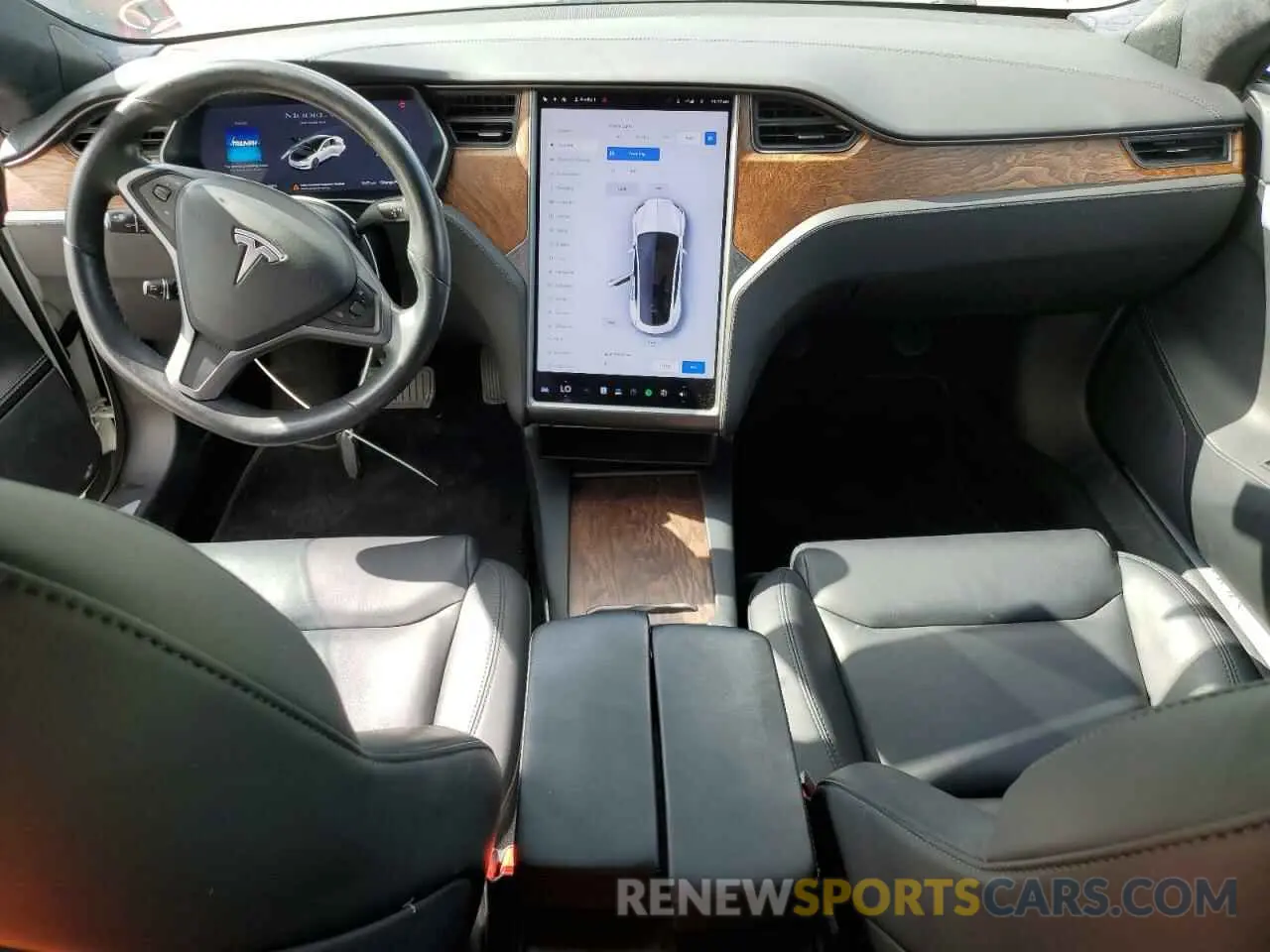 8 fotografías del automóvil dañado 5YJSA1E27MF424174 TESLA MODEL S 2021