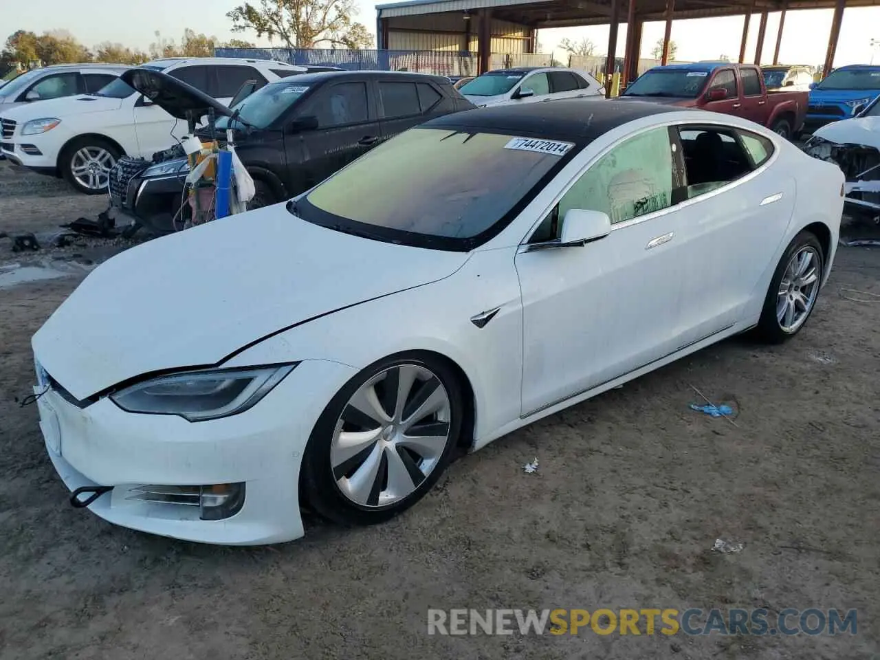 1 fotografías del automóvil dañado 5YJSA1E28MF421736 TESLA MODEL S 2021