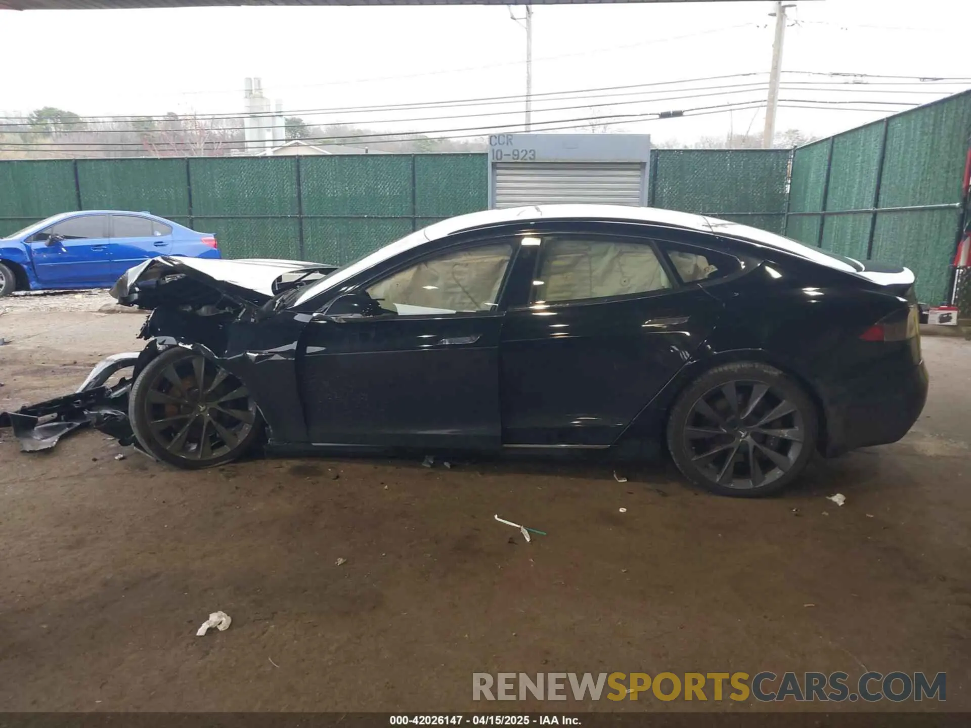 13 fotografías del automóvil dañado 5YJSA1E28MF425446 TESLA MODEL S 2021