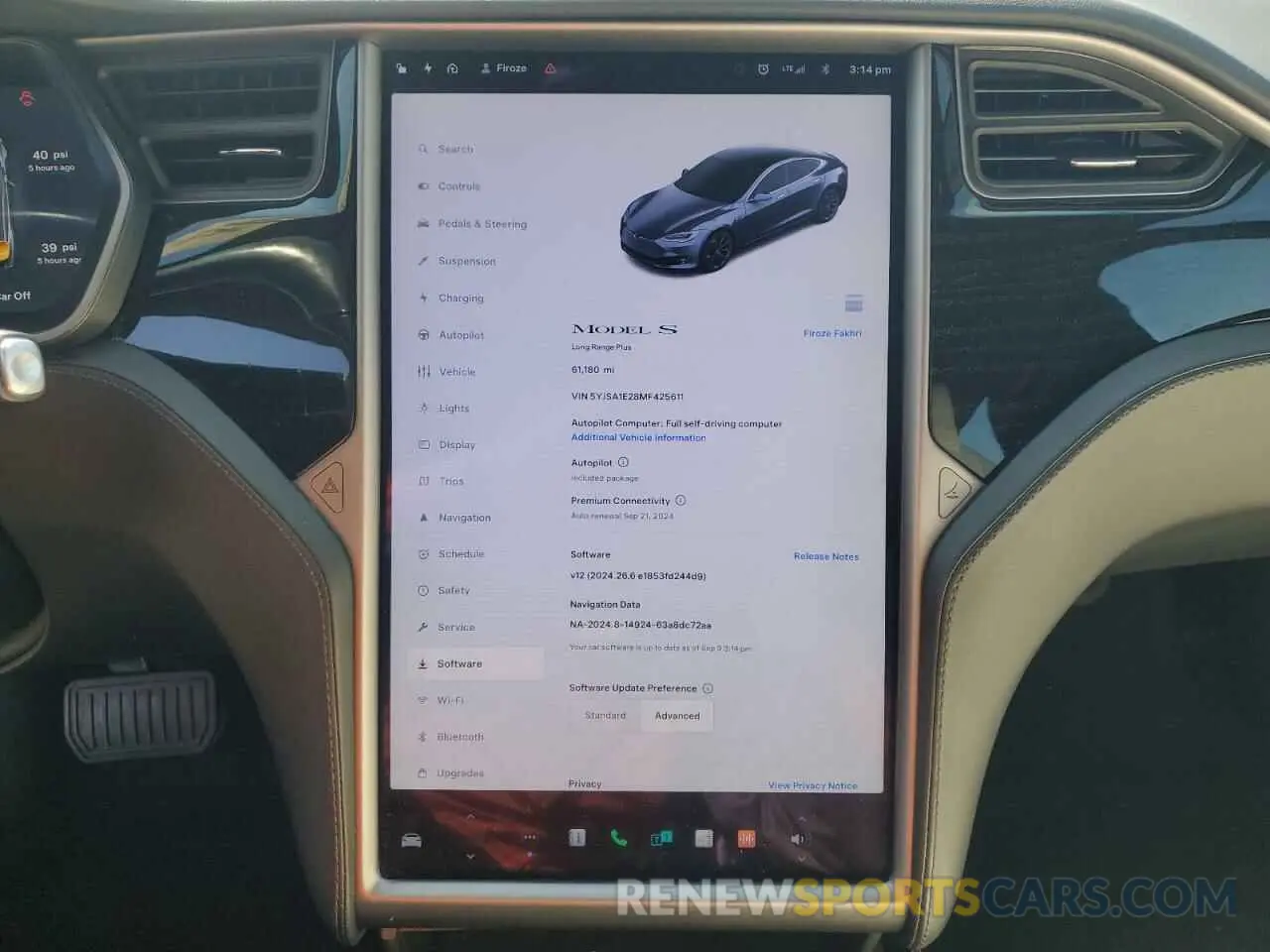 9 fotografías del automóvil dañado 5YJSA1E28MF425611 TESLA MODEL S 2021