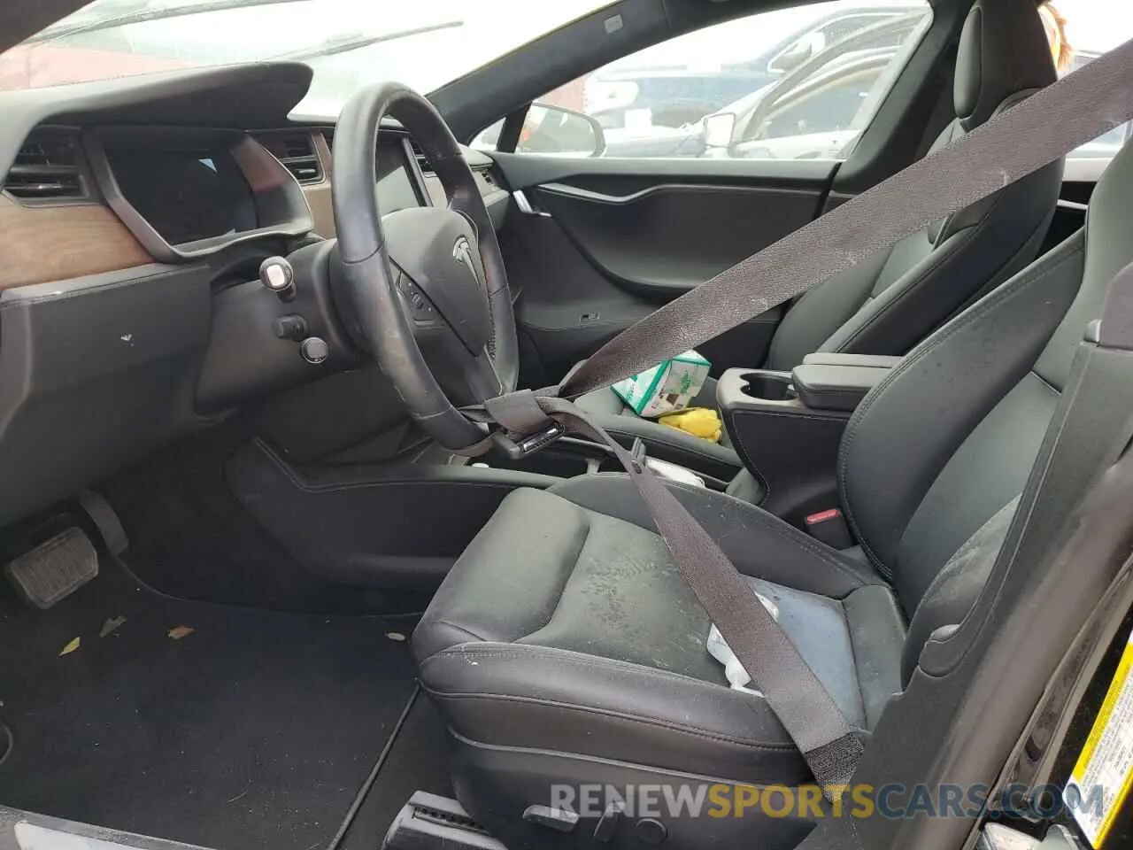 7 fotografías del automóvil dañado 5YJSA1E2XMF425142 TESLA MODEL S 2021