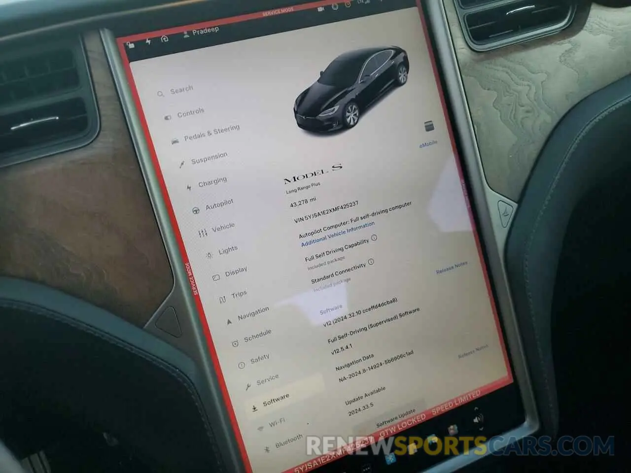 9 fotografías del automóvil dañado 5YJSA1E2XMF425237 TESLA MODEL S 2021