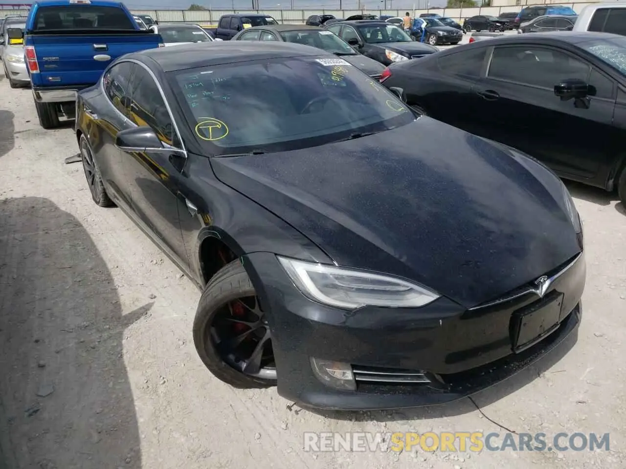 1 fotografías del automóvil dañado 5YJSA1E44MF419158 TESLA MODEL S 2021