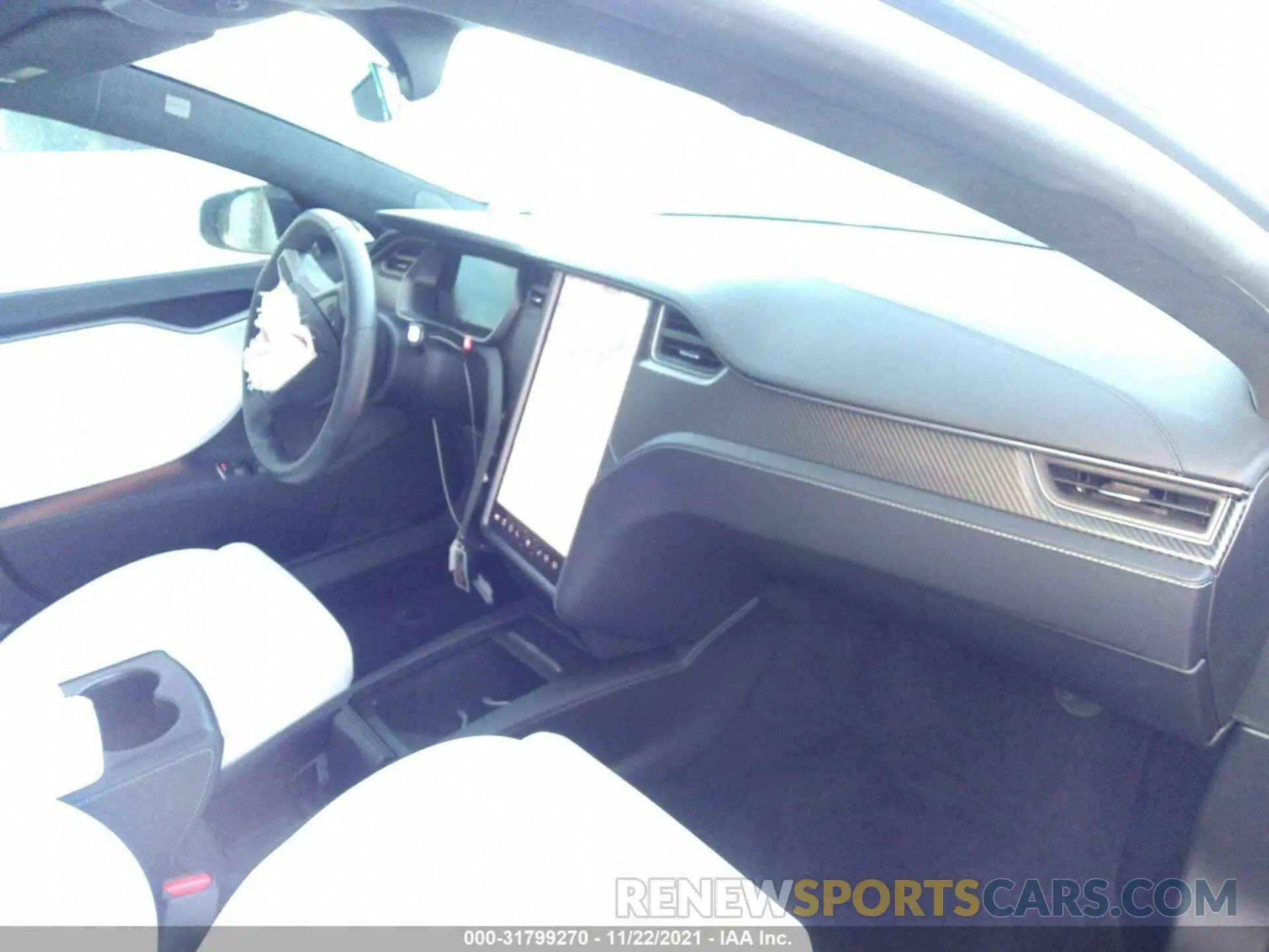 5 fotografías del automóvil dañado 5YJSA1E4XMF426891 TESLA MODEL S 2021