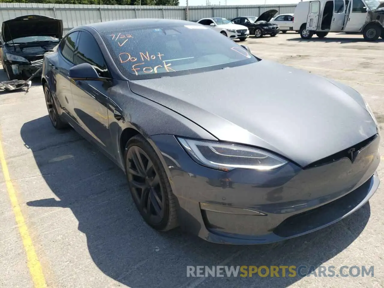 1 fotografías del automóvil dañado 5YJSA1E50MF430120 TESLA MODEL S 2021
