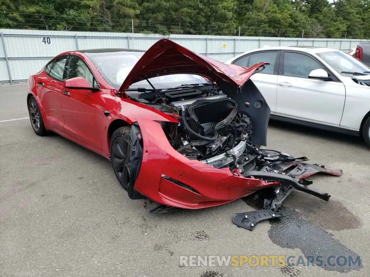 1 fotografías del automóvil dañado 5YJSA1E50MF443238 TESLA MODEL S 2021