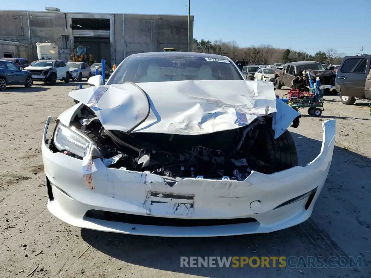 5 fotografías del automóvil dañado 5YJSA1E50MF452683 TESLA MODEL S 2021