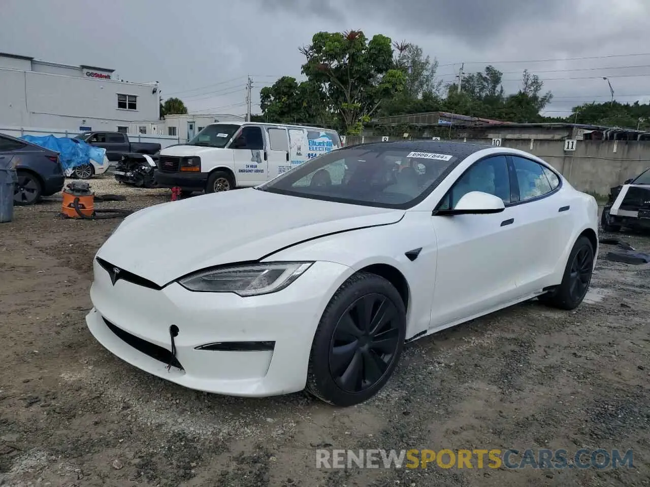 1 fotografías del automóvil dañado 5YJSA1E50MF453591 TESLA MODEL S 2021