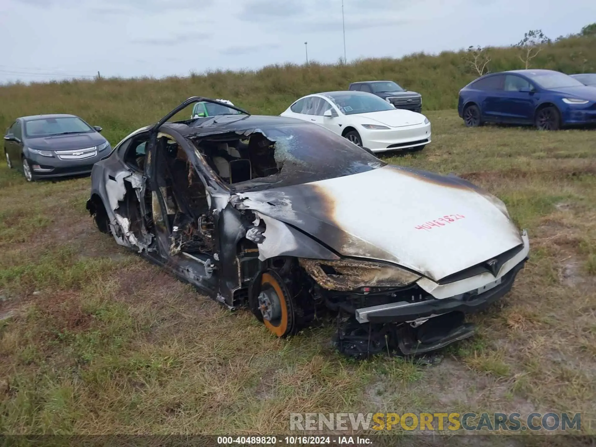 1 fotografías del automóvil dañado 5YJSA1E50MF455096 TESLA MODEL S 2021