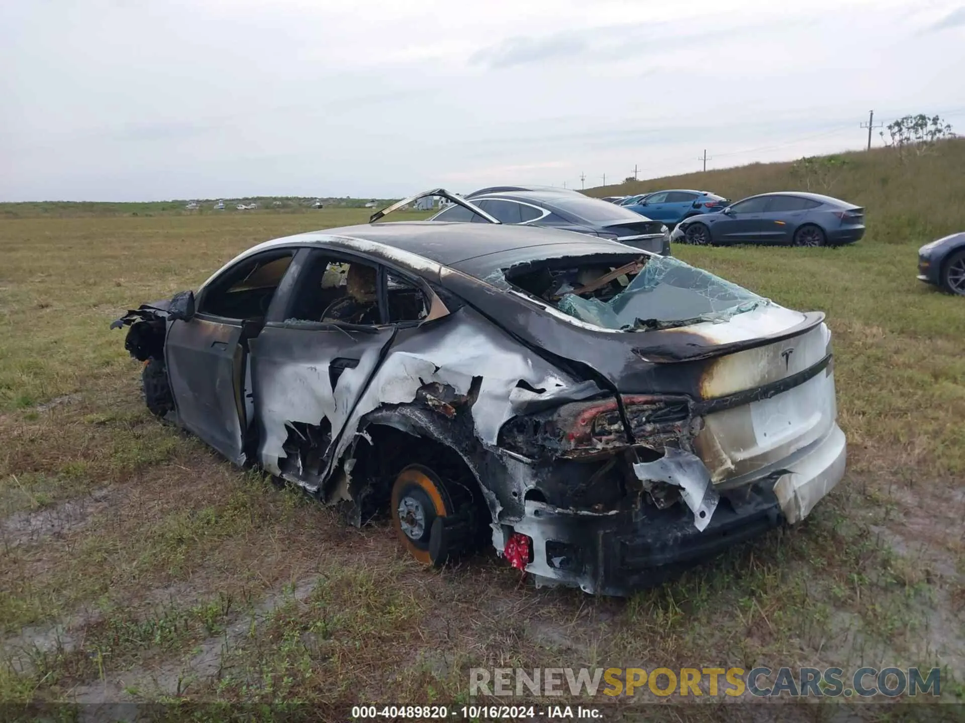 3 fotografías del automóvil dañado 5YJSA1E50MF455096 TESLA MODEL S 2021