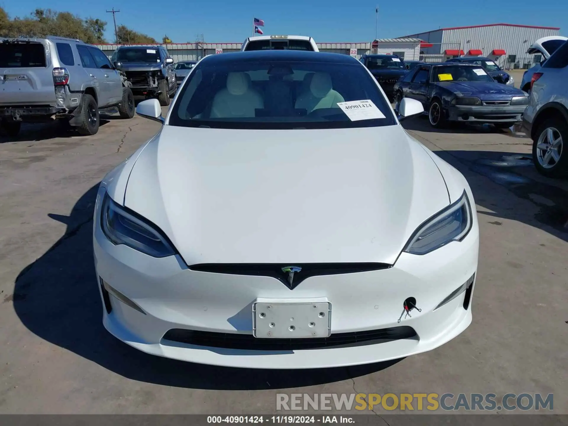 12 fotografías del automóvil dañado 5YJSA1E50MF455521 TESLA MODEL S 2021
