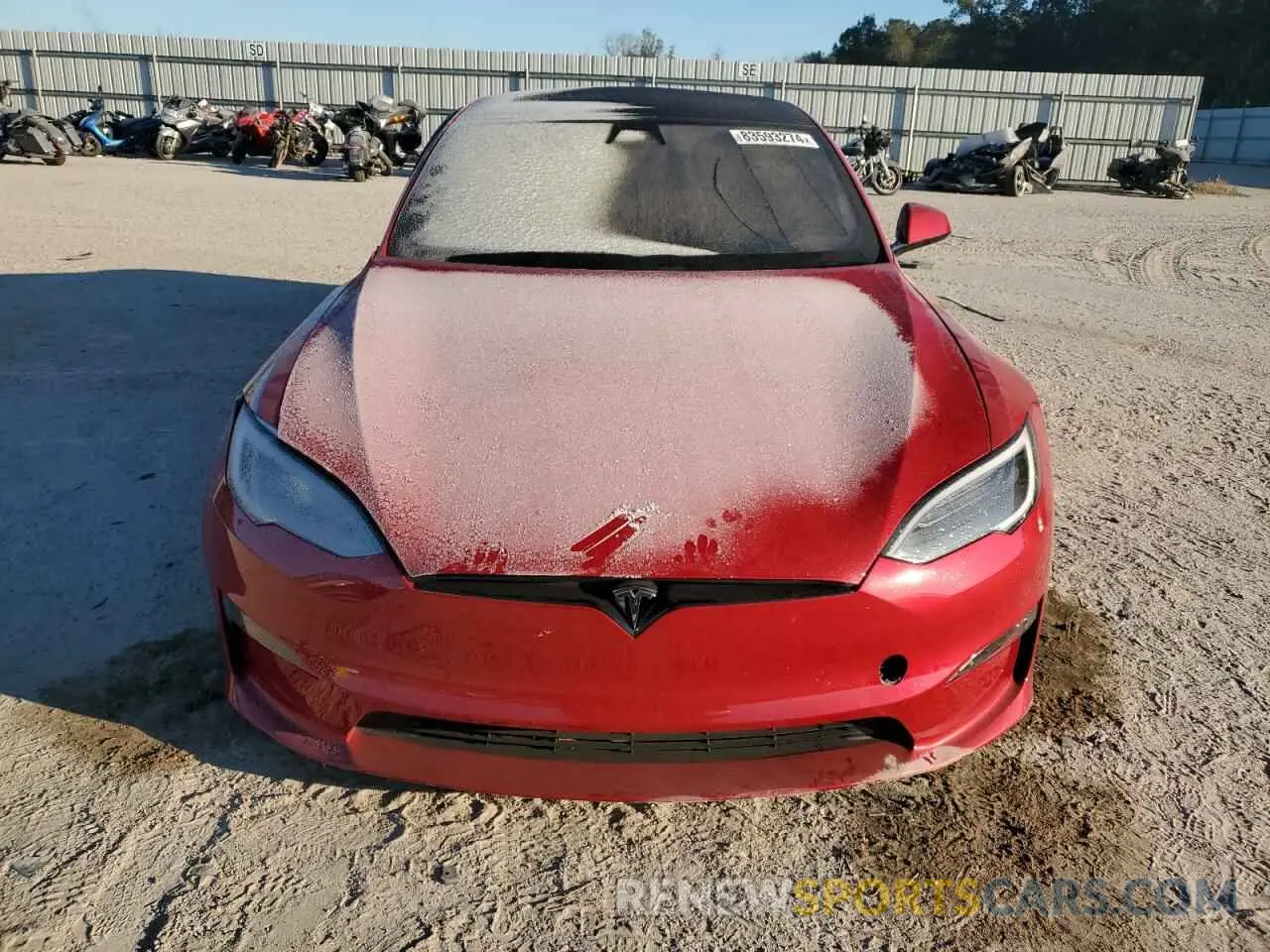 5 fotografías del automóvil dañado 5YJSA1E51MF435472 TESLA MODEL S 2021