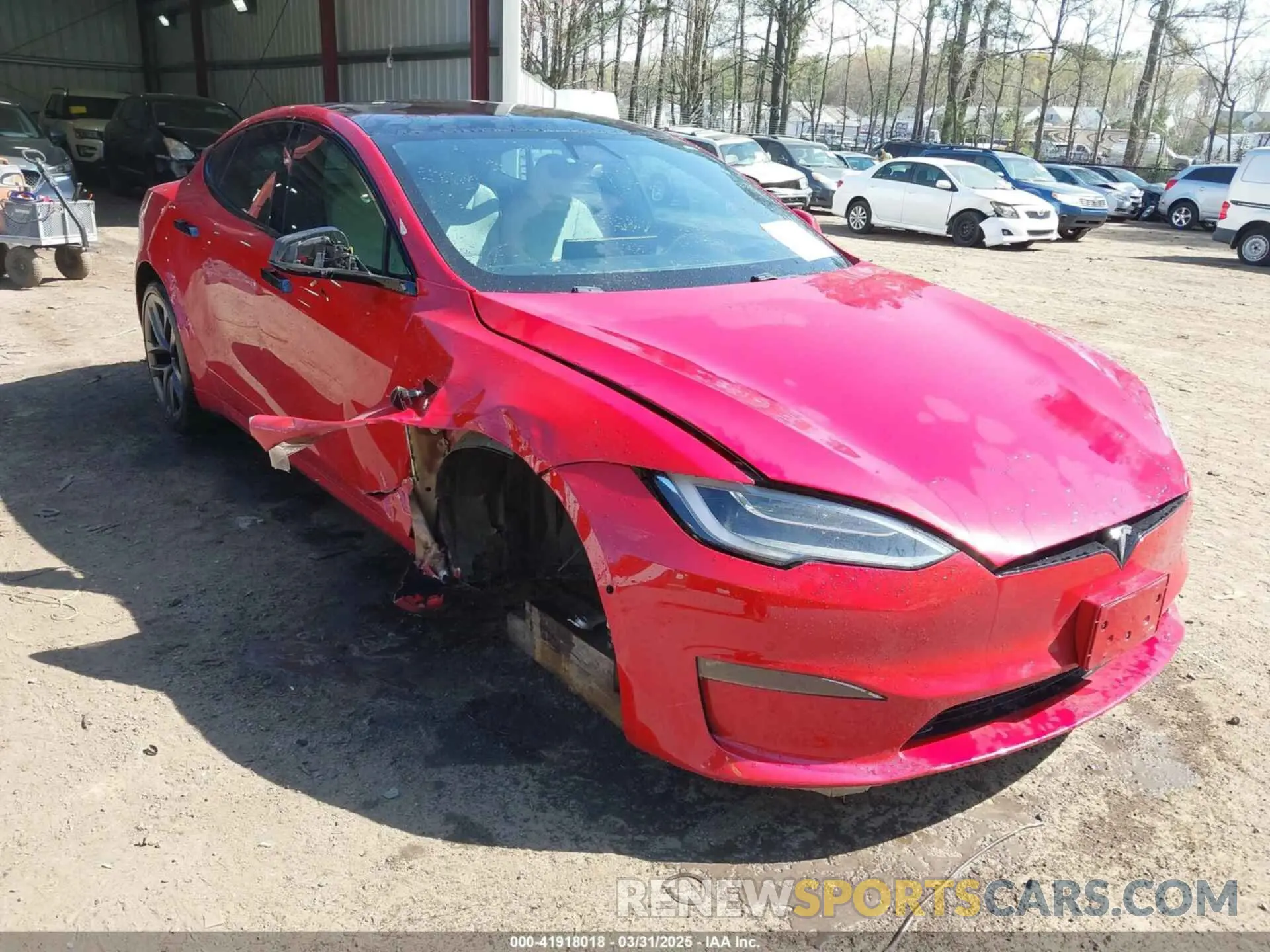 1 fotografías del automóvil dañado 5YJSA1E51MF436329 TESLA MODEL S 2021