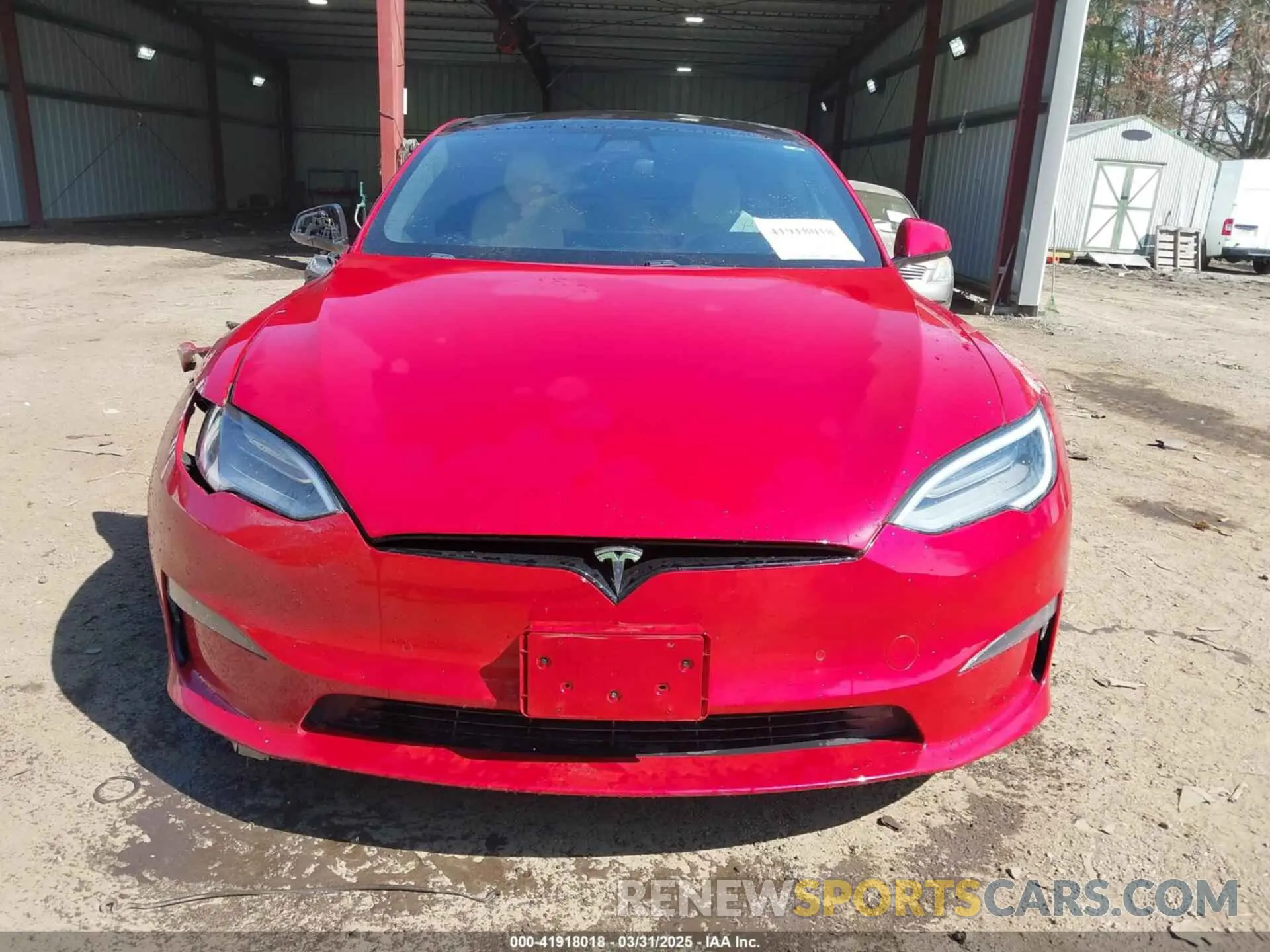 12 fotografías del automóvil dañado 5YJSA1E51MF436329 TESLA MODEL S 2021