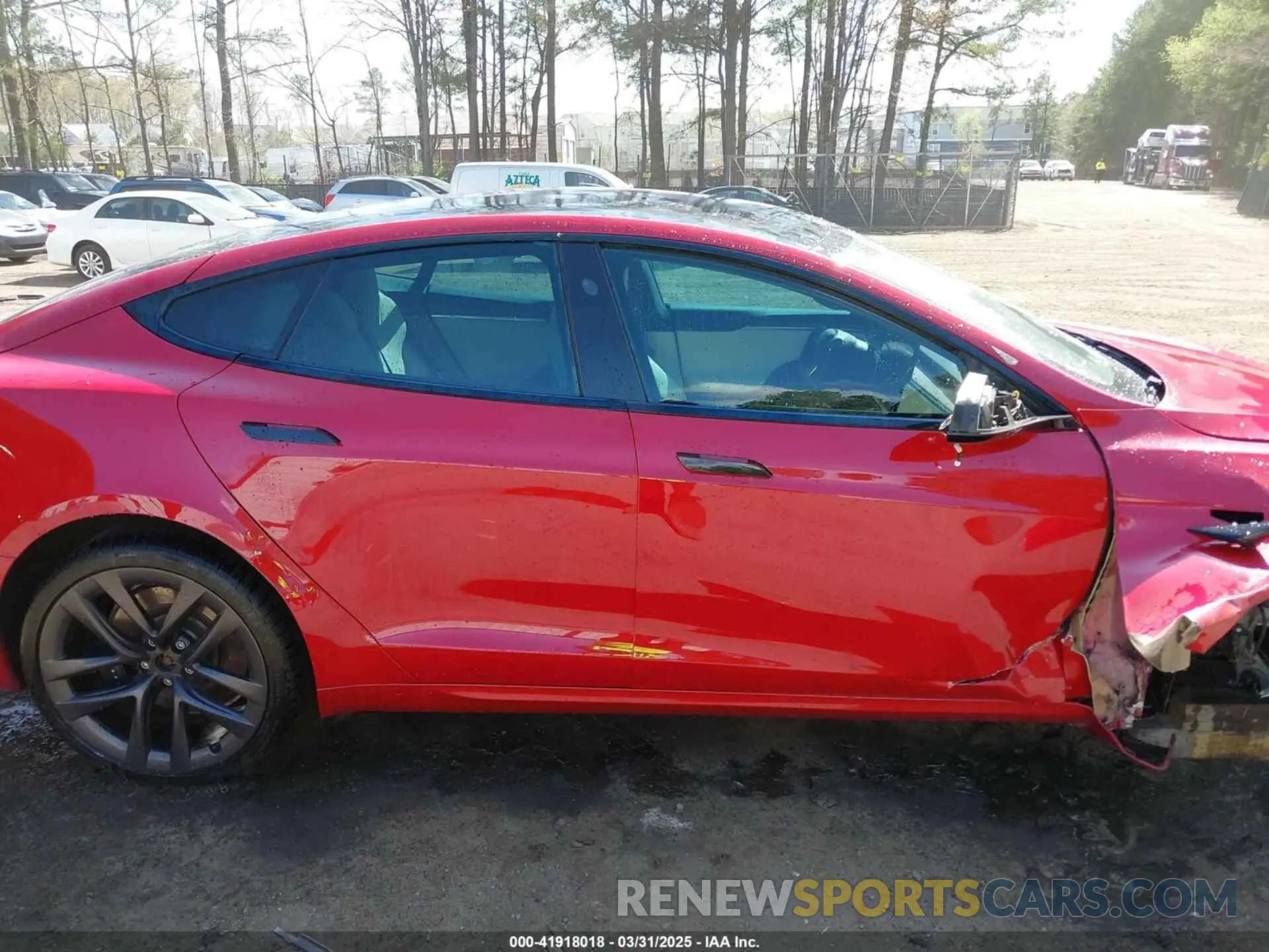 13 fotografías del automóvil dañado 5YJSA1E51MF436329 TESLA MODEL S 2021