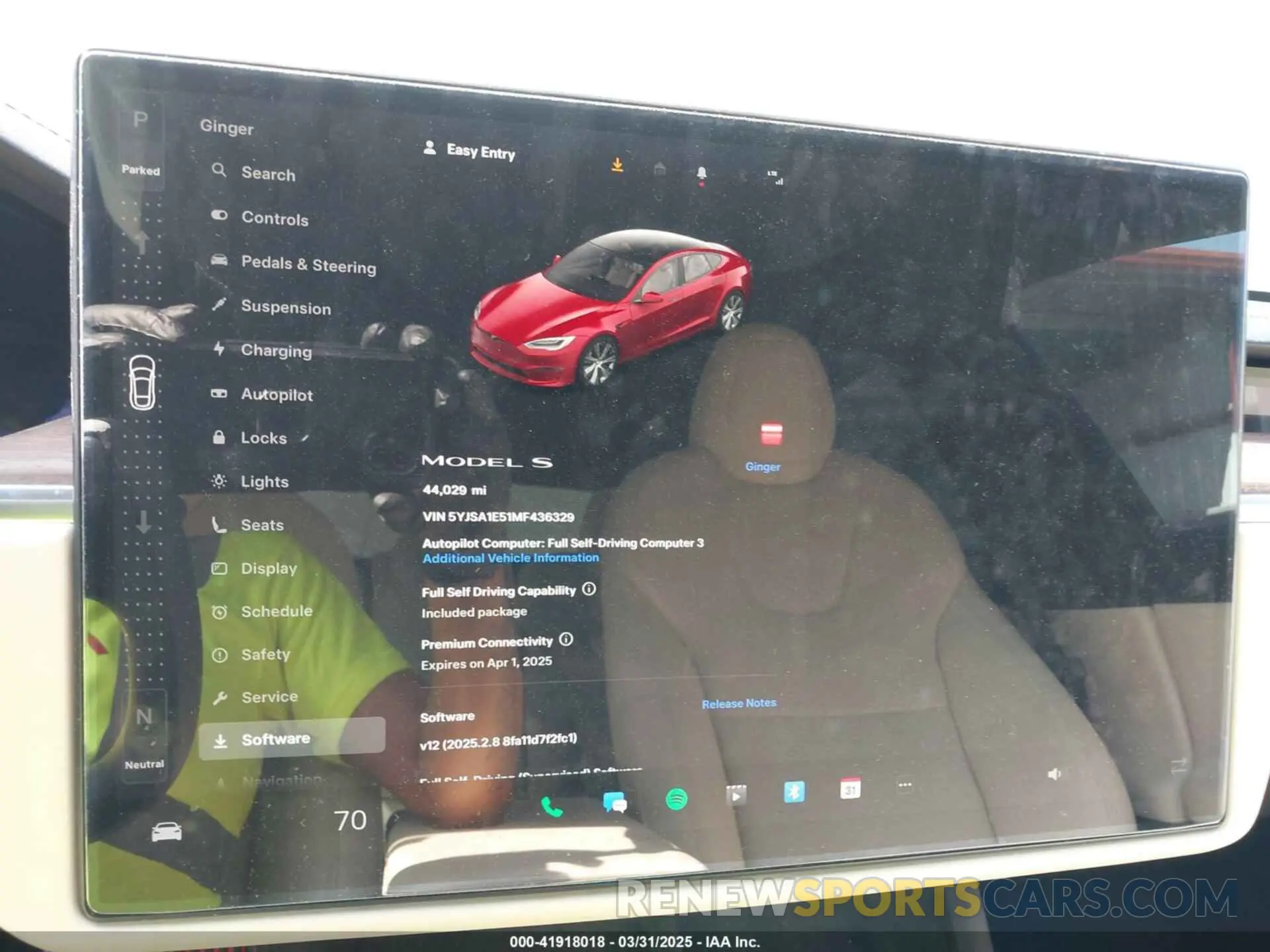18 fotografías del automóvil dañado 5YJSA1E51MF436329 TESLA MODEL S 2021