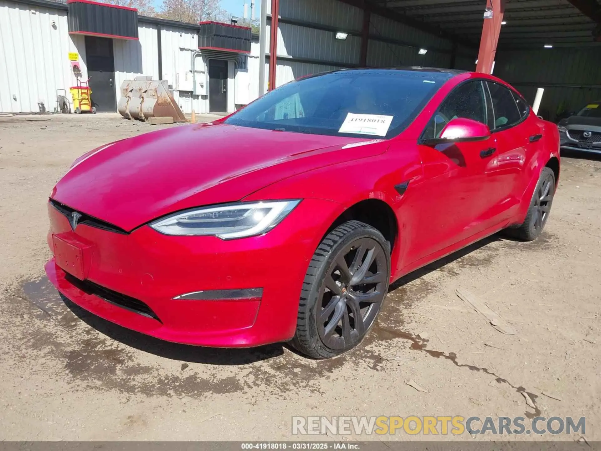 2 fotografías del automóvil dañado 5YJSA1E51MF436329 TESLA MODEL S 2021