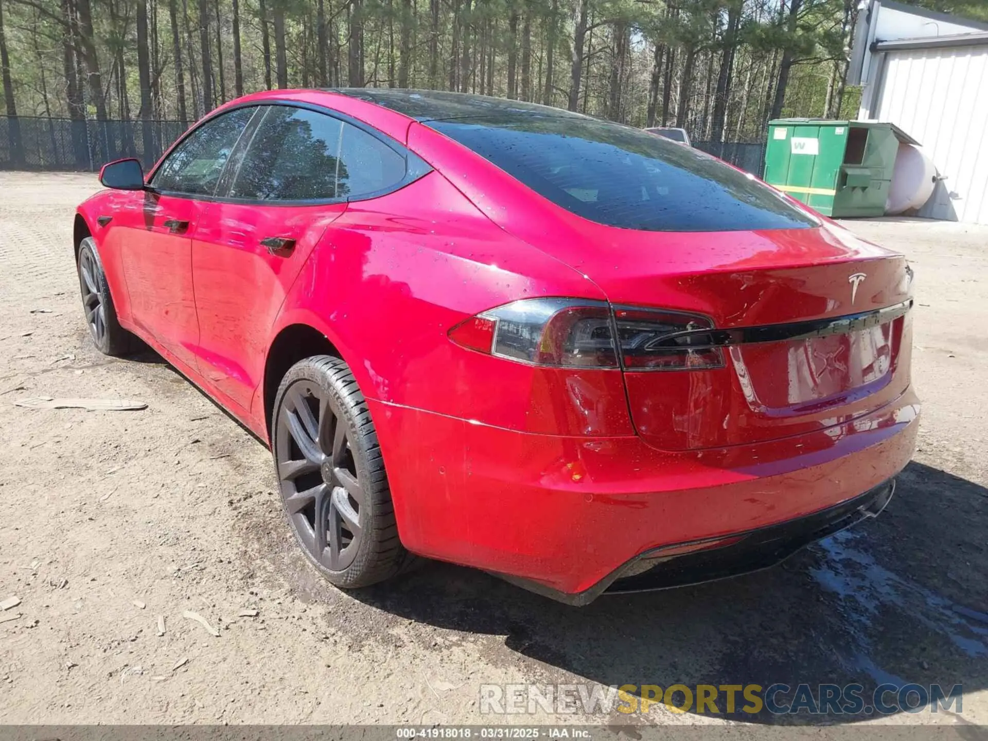 3 fotografías del automóvil dañado 5YJSA1E51MF436329 TESLA MODEL S 2021