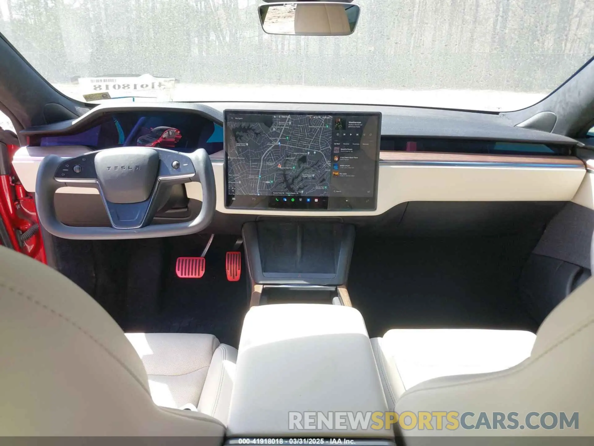 5 fotografías del automóvil dañado 5YJSA1E51MF436329 TESLA MODEL S 2021