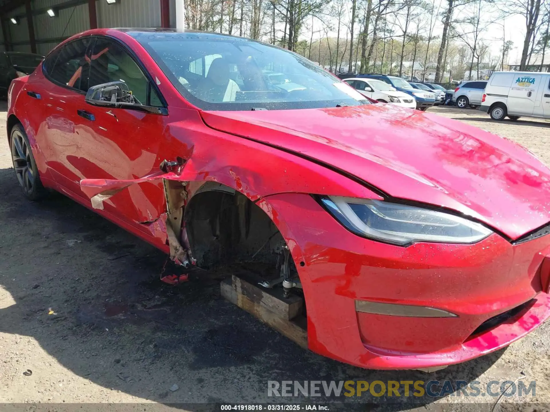 6 fotografías del automóvil dañado 5YJSA1E51MF436329 TESLA MODEL S 2021