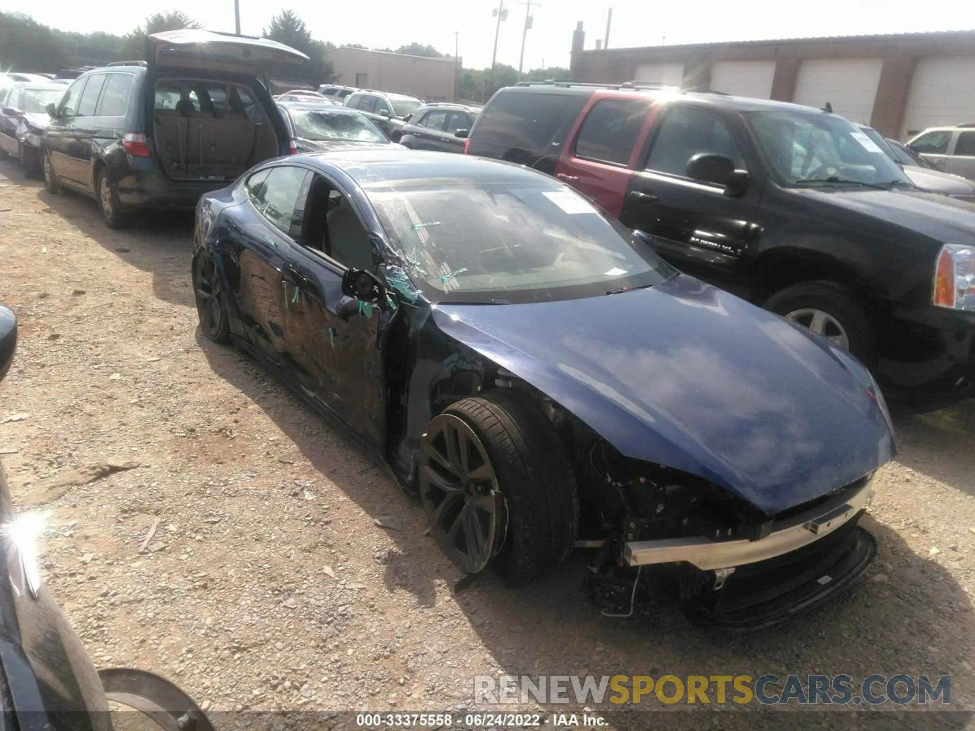 1 fotografías del automóvil dañado 5YJSA1E51MF436976 TESLA MODEL S 2021