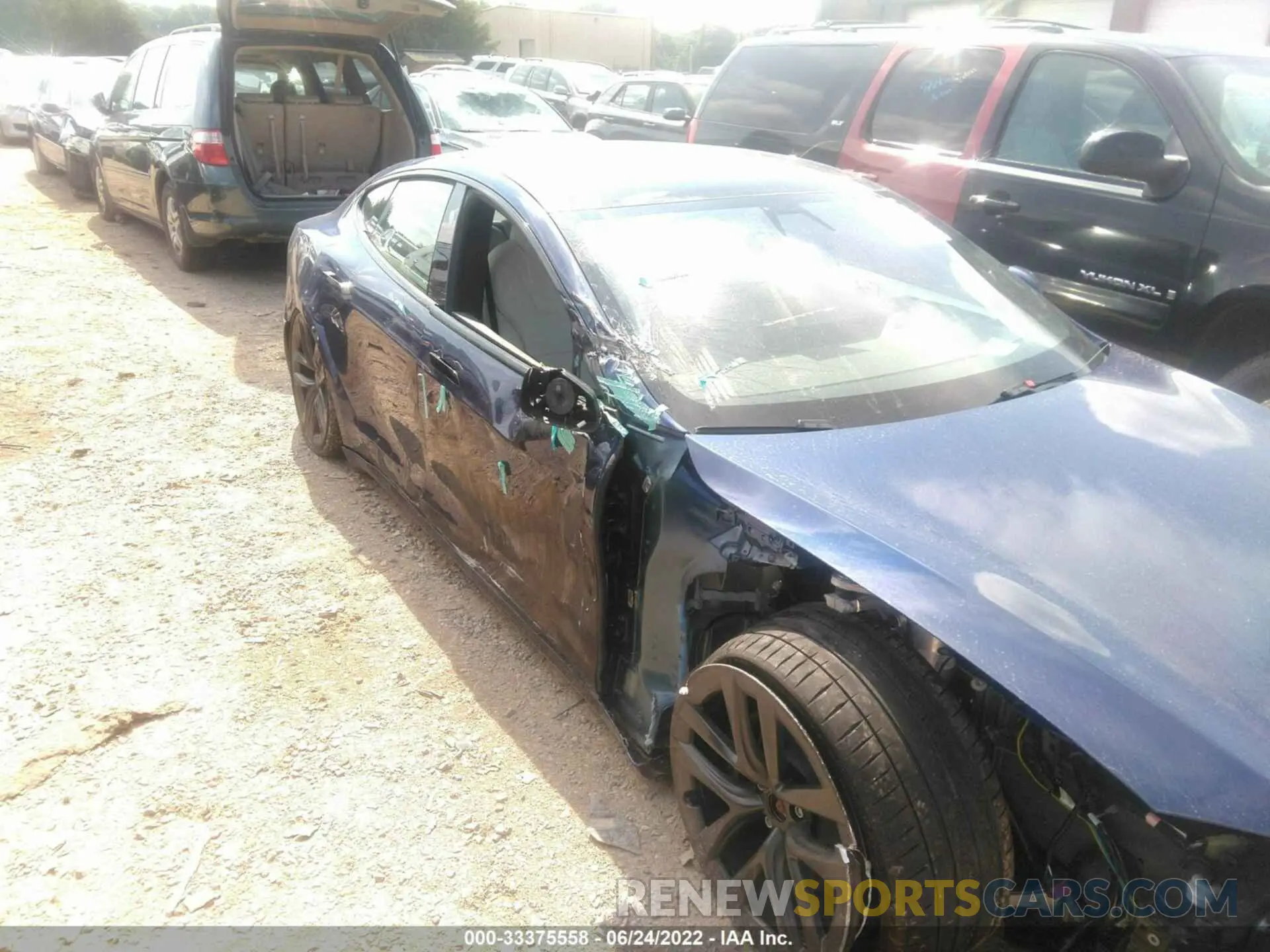 6 fotografías del automóvil dañado 5YJSA1E51MF436976 TESLA MODEL S 2021