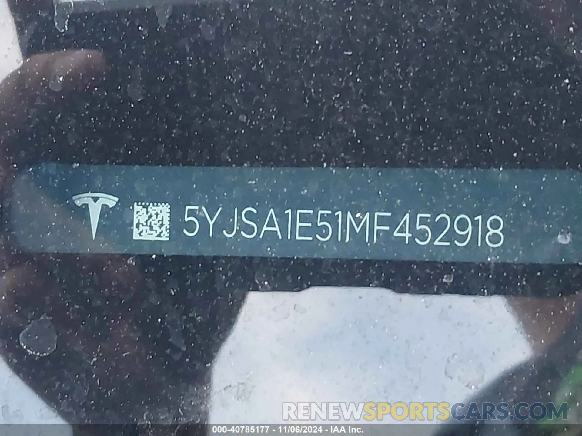 12 fotografías del automóvil dañado 5YJSA1E51MF452918 TESLA MODEL S 2021