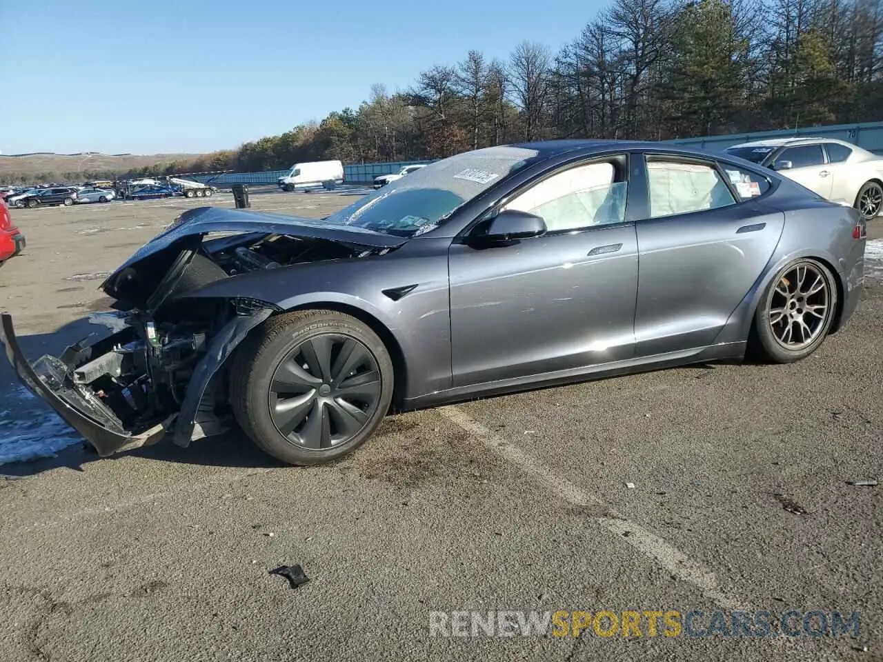 1 fotografías del automóvil dañado 5YJSA1E51MF455592 TESLA MODEL S 2021