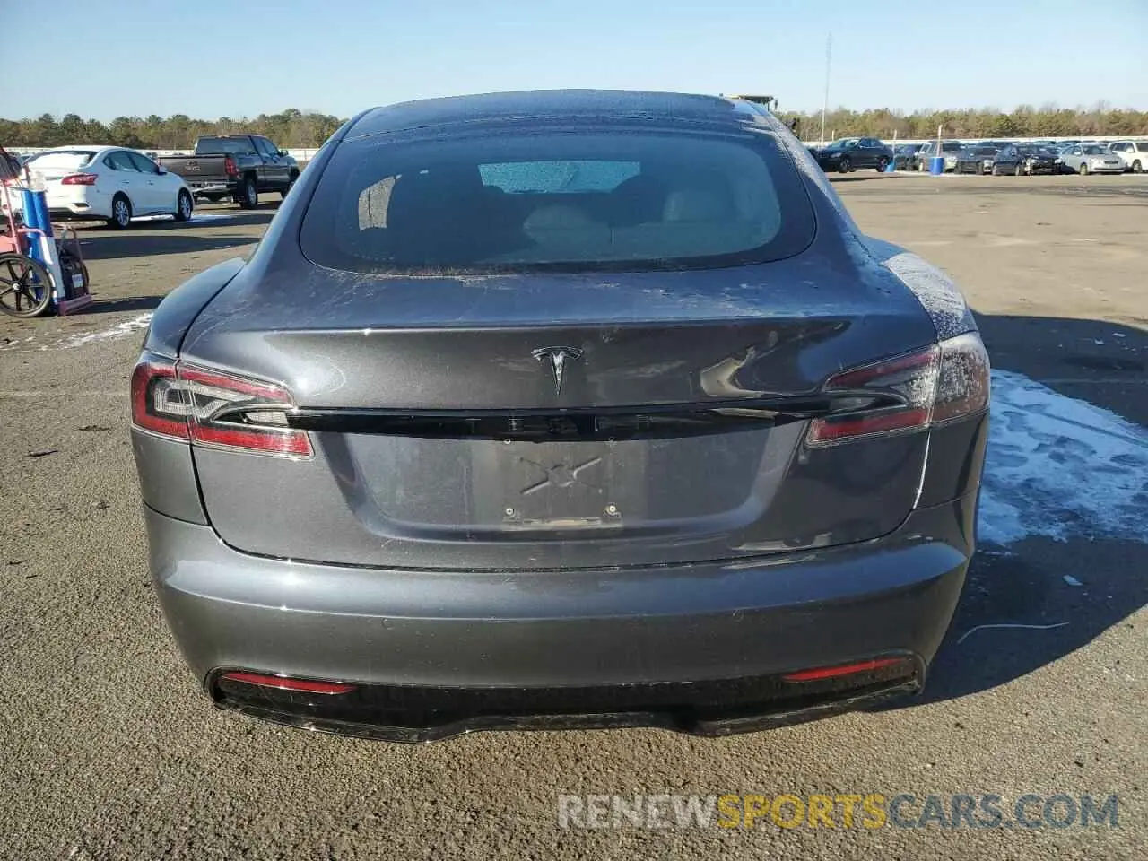 6 fotografías del automóvil dañado 5YJSA1E51MF455592 TESLA MODEL S 2021
