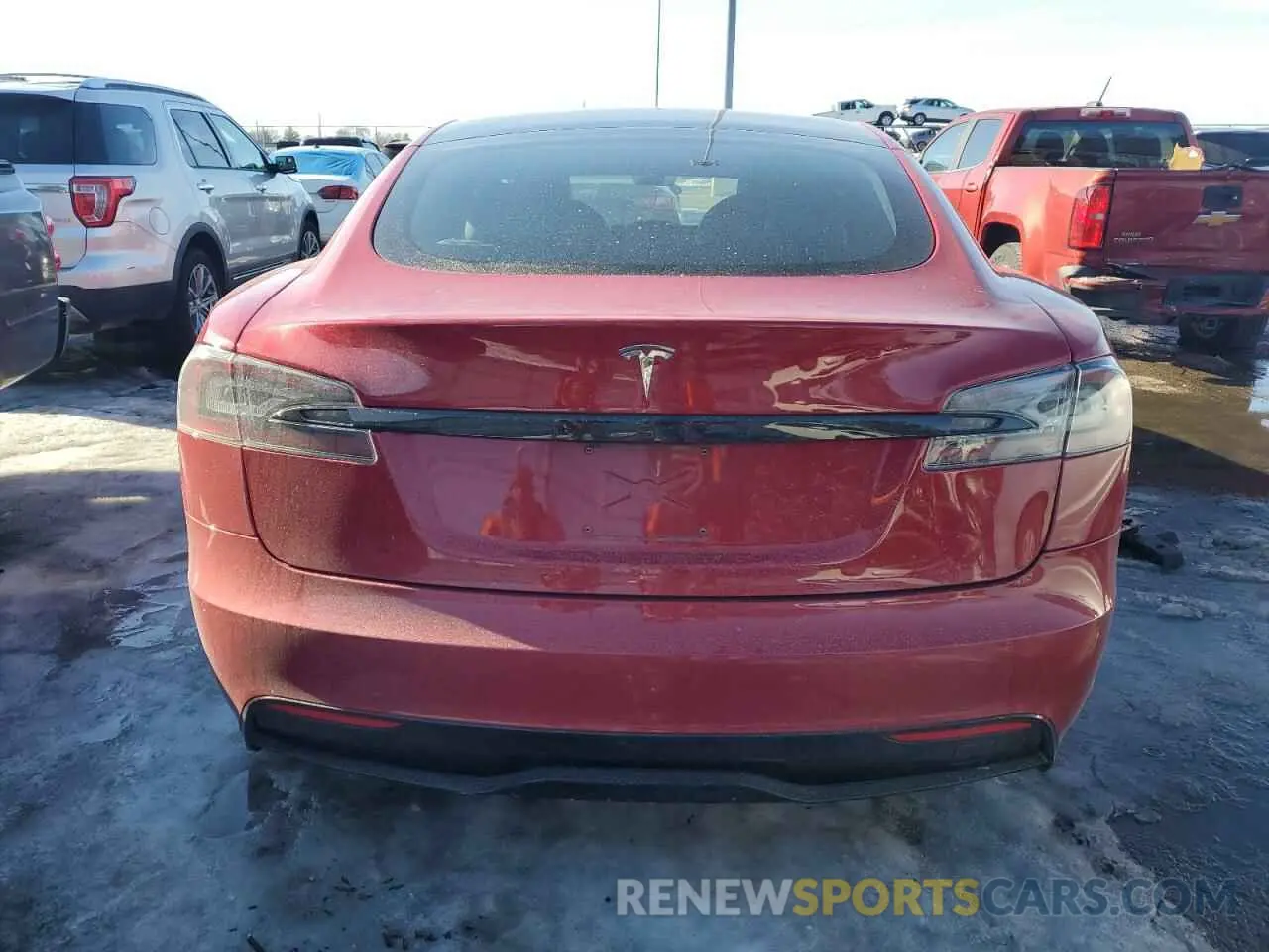 6 fotografías del automóvil dañado 5YJSA1E52MF439286 TESLA MODEL S 2021