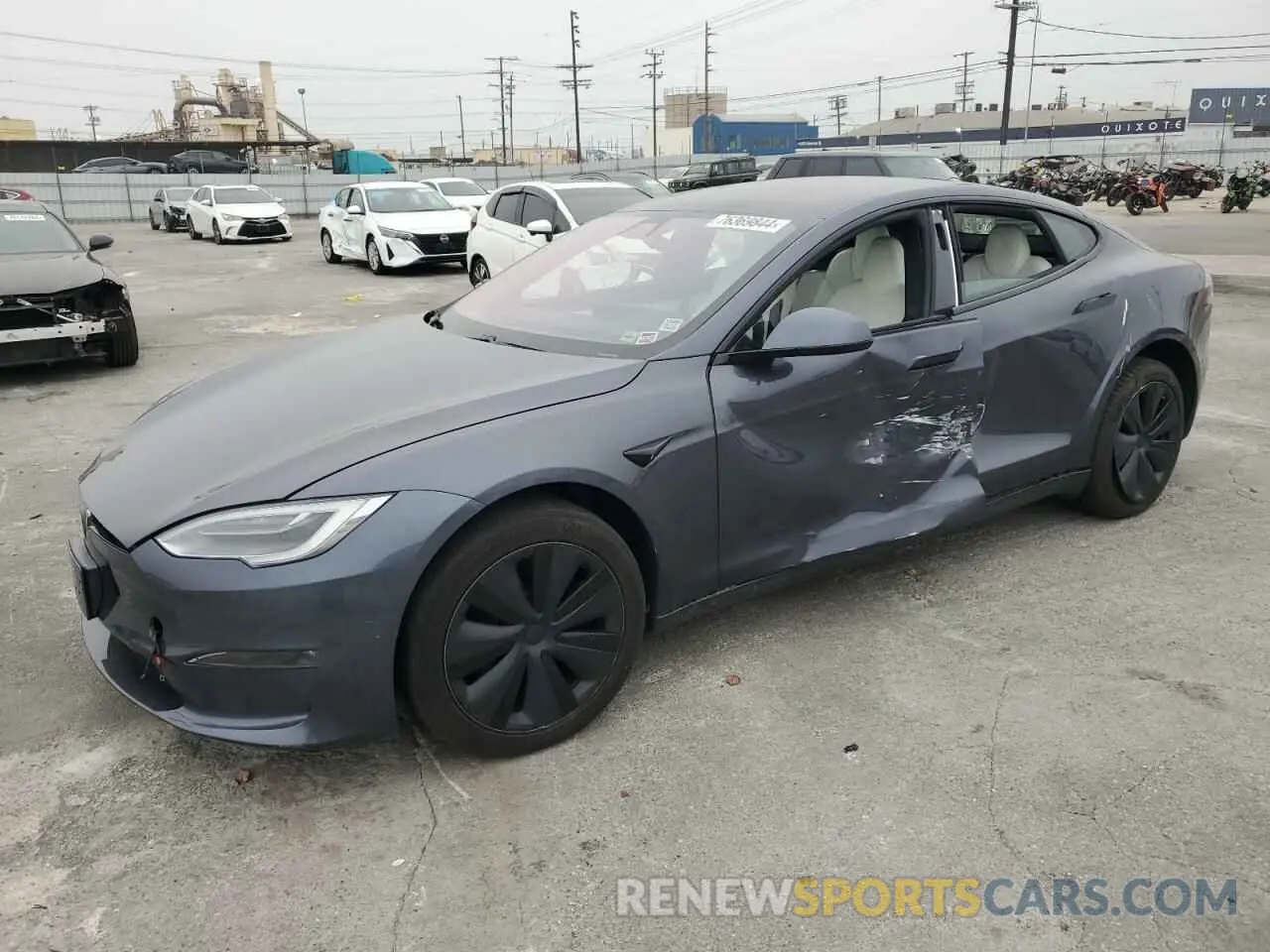 1 fotografías del automóvil dañado 5YJSA1E52MF451499 TESLA MODEL S 2021