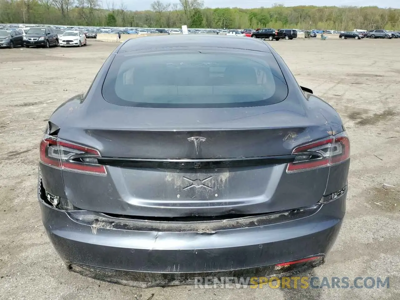 6 fotografías del automóvil dañado 5YJSA1E53MF432234 TESLA MODEL S 2021