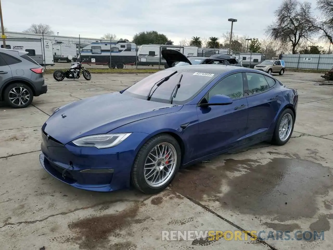 1 fotografías del automóvil dañado 5YJSA1E53MF443685 TESLA MODEL S 2021