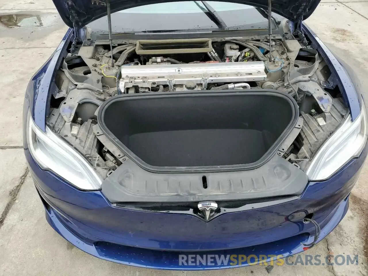 12 fotografías del automóvil dañado 5YJSA1E53MF443685 TESLA MODEL S 2021