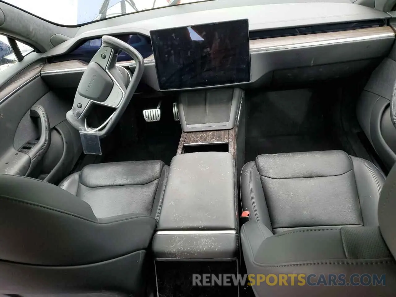 8 fotografías del automóvil dañado 5YJSA1E53MF443685 TESLA MODEL S 2021