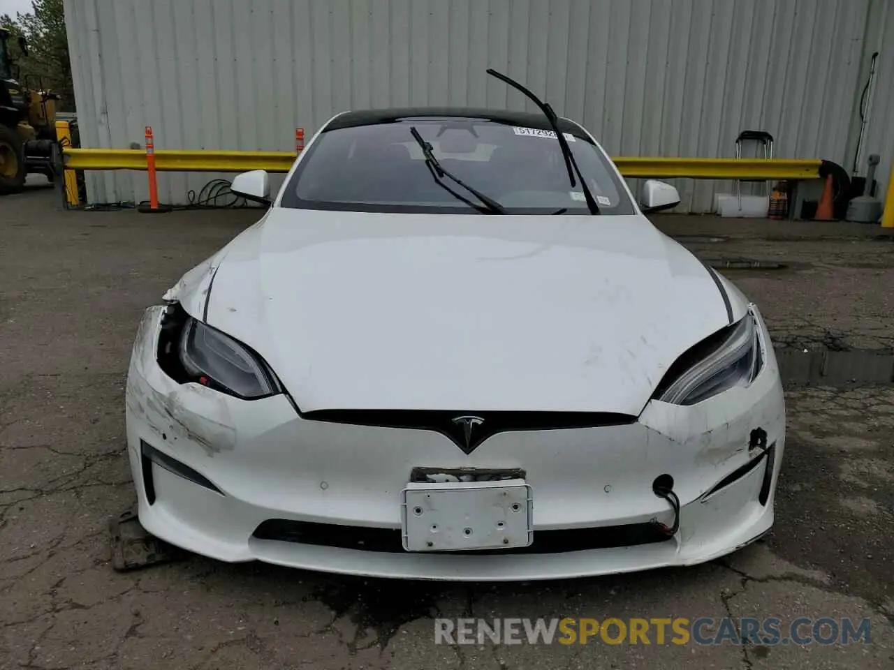 5 fotografías del automóvil dañado 5YJSA1E54MF439287 TESLA MODEL S 2021